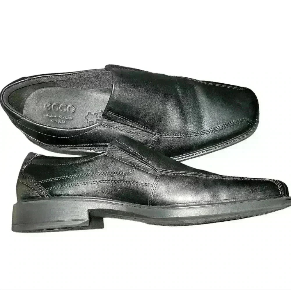 Men's Ecco New Jersey Slip on Loafers. Black Size 11-11.5. New in Box. - Picture 6 of 9